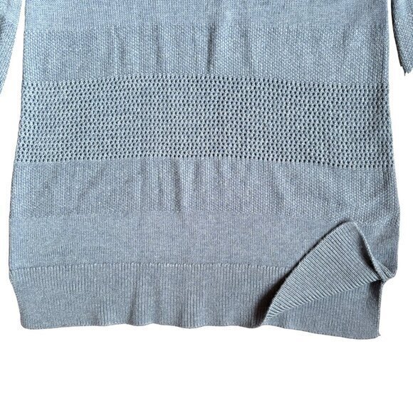 Liverpool Women's Sweater Size Small Light Blue Pointelle Pullover Crew Neck Bel - Picture 5 of 9